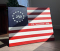 Hand Painted Semiquincentennial USA 250th Anniversary Flag